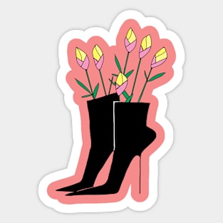 Boot with flowers Sticker